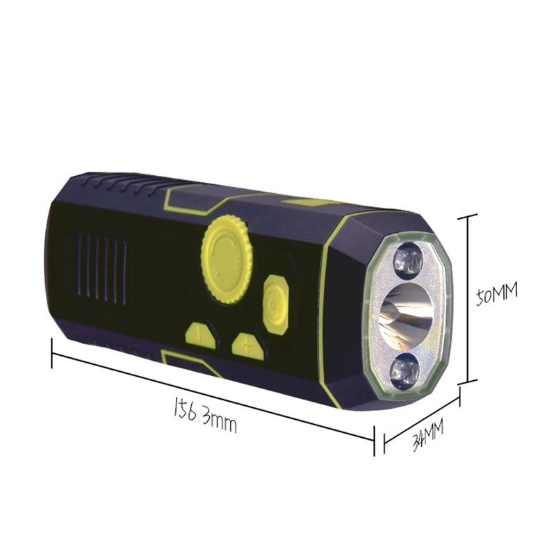 Bluejw Portable FM Radio Flashlight - USB Charging LED Torch Emergency Handheld Flashlight for Camping, Home, & Outdoor Use - Image 3